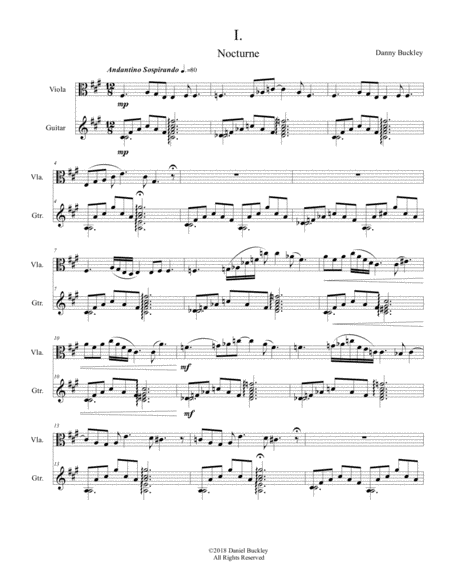 If Flowers Grew On Deimos Four Nocturnes For Viola And Guitar Page 2