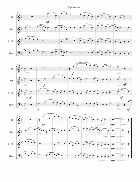 If Ye Love Me For Wind Quartet Page 2