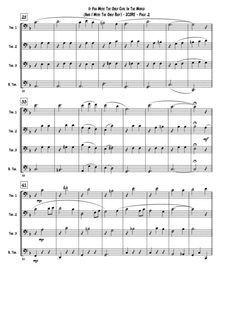 If You Were The Only Girl In The World For Trombone Quartet Page 2