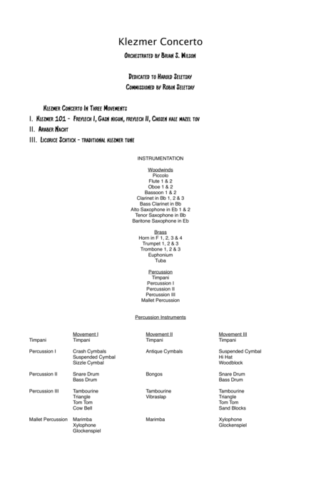 Ii Araber Nacht And Iii Licorice Schtick From Klezmer Concerto For Clarinet And Wind Orchestra Complete Score Page 2