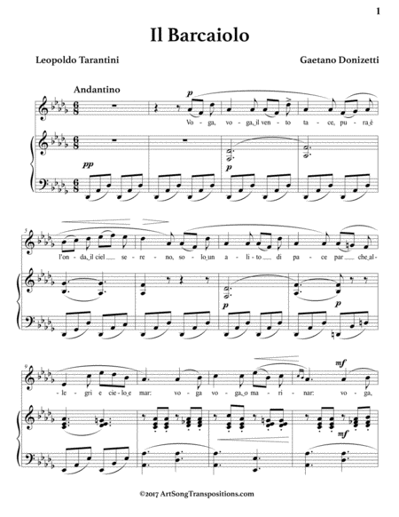 Il Barcaiolo D Flat Major Page 2