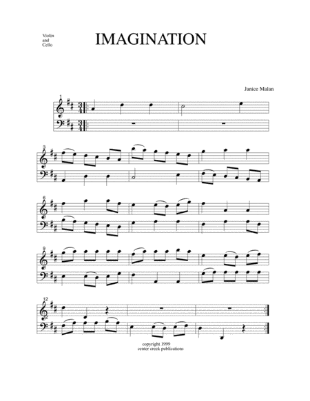 Imagination For Violin And Cello Page 2