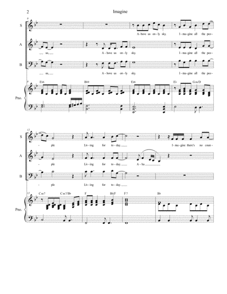 Imagine For Vocal Trio Sab Page 2
