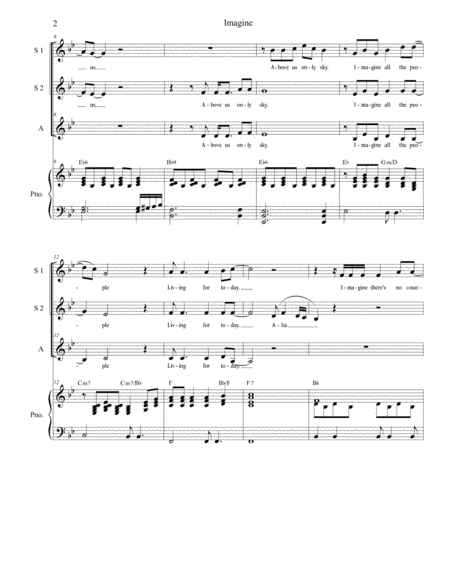 Imagine For Vocal Trio Ssa Page 2