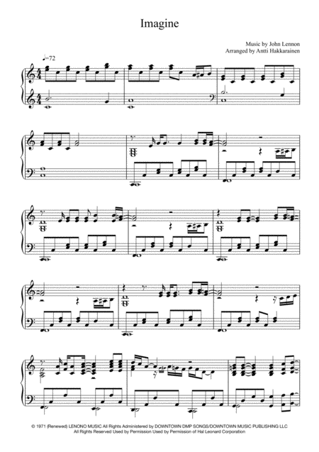 Imagine Piano Page 2