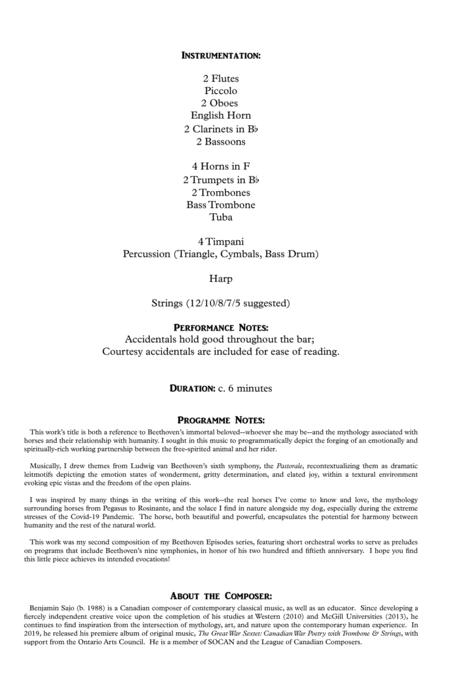 Immortal Horses A Pairing With Beethoven Symphony 6 Conductor Score Page 2