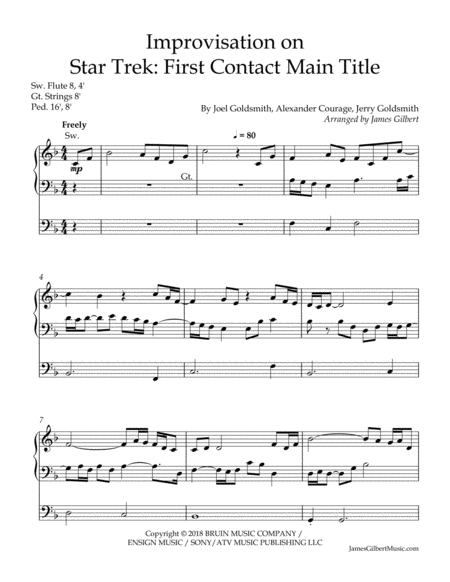 Improvisation On Star Trek First Contact Main Title Or Page 2