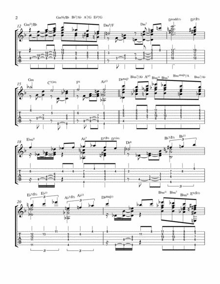 In A Sentimental Mood Jazz Guitar Chord Melody Page 2