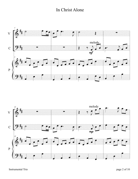 In Christ Alone For Violin And Cello Duet With Piano Accompaniment Page 2