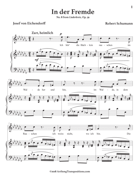 In Der Fremde Op 39 No 8 A Flat Minor Page 2