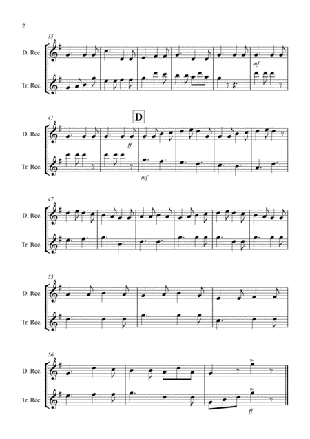 In Dulci Jubilo For Recorder Duet Page 2