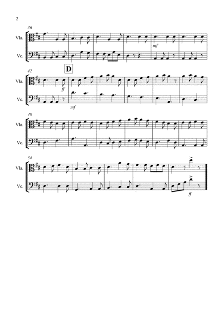 In Dulci Jubilo For Viola And Cello Duet Page 2