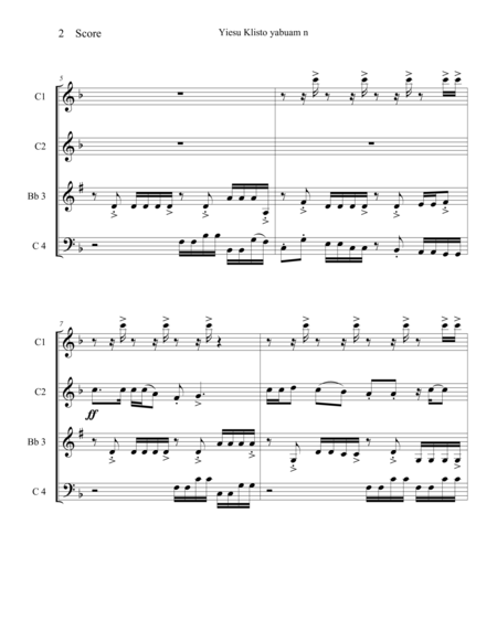 In Jesus Christs Love Hymn From Togo Africa For 4 Woodwinds Page 2