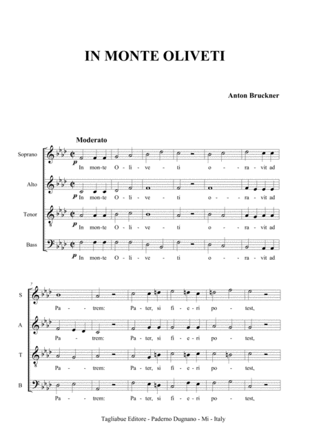 In Monte Oliveti Anton Bruckner For Satb Choir Page 2