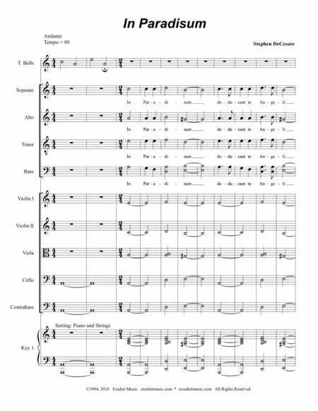 In Paradisum From Requiem Mass Full Score Page 2