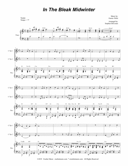 In The Bleak Midwinter Duet For C Trumpet Page 2