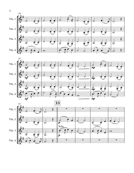 In The Bleak Midwinter Four Violins Page 2