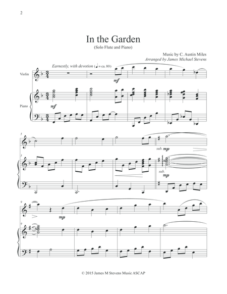 In The Garden Piano Solo Flute Page 2