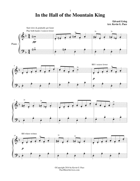 In The Hall Of The Mountain King Easy Piano Solo Page 2