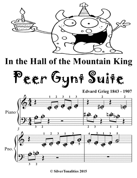 In The Hall Of The Mountain King Peer Gynt Suite Beginner Piano Sheet Music Tadpole Edition Page 2