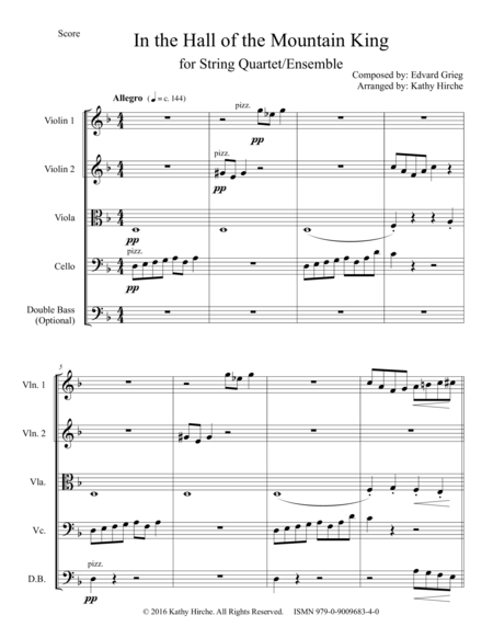 In The Hall Of The Mountain King String Quartet Ensemble Page 2