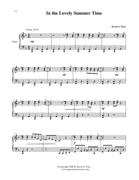 In The Lovely Summertime Boogie Original Piano Solo Page 2