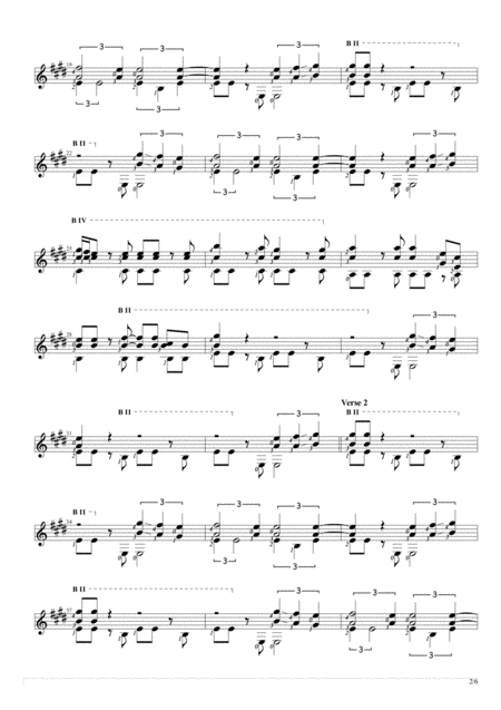In These Arms Solo Guitar Score Page 2