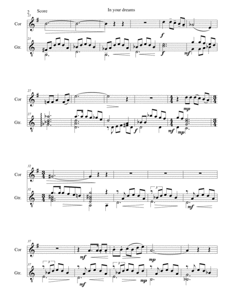 In Your Dreams L Inconscient For Cor Anglais And Guitar Page 2