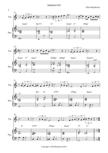 Indianan Girl Violin And Piano Page 2