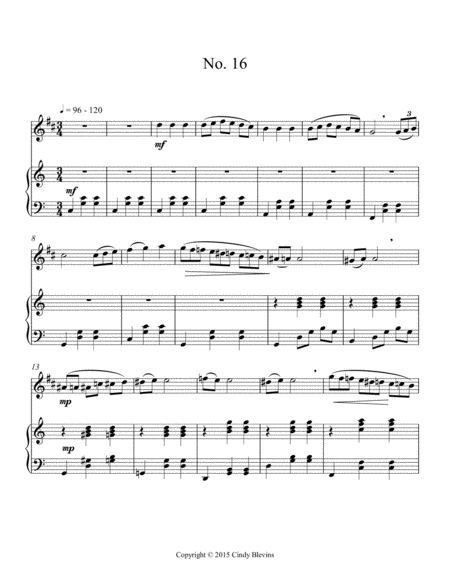 Intermediate Clarinet Study 16 From The Blevins Collection Melodic Technical Studies For Bb Clarinet Page 2