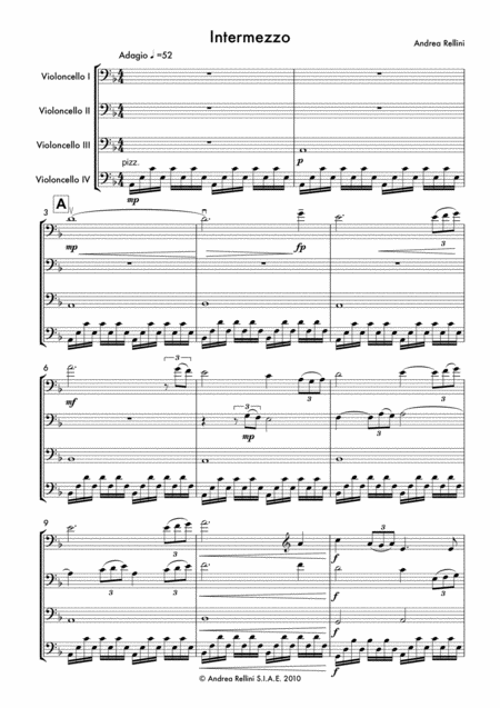 Intermezzo Cello Quartet Page 2