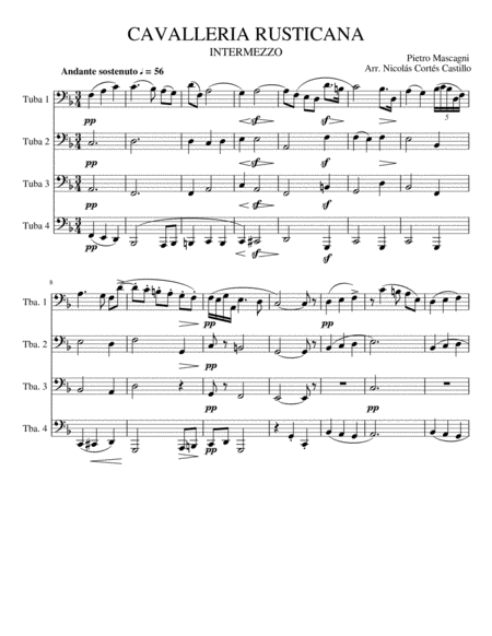 Intermezzo From Cavalleria Rusticana Tuba Quartet Page 2