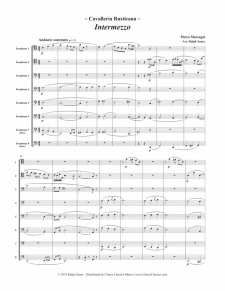 Intermezzo From The Opera Cavalleria Rusticate Arranged For 8 Part Trombone Ensemble Page 2