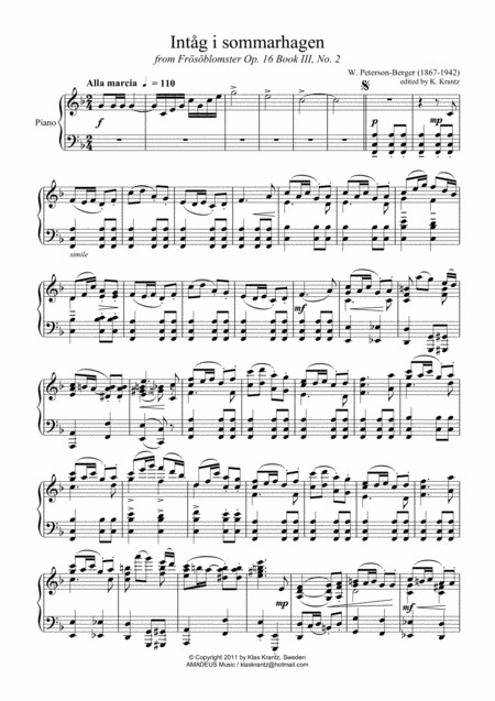 Intg I Sommarhagen For Piano Solo Page 2