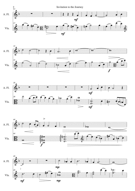 Invitation Au Voyage Invitation To The Journey For Alto Flute And Viola Page 2