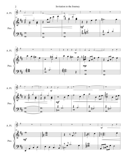 Invitation To The Journey For Alto Flute And Piano Page 2