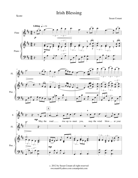 Irish Blessing For Soprano Voice Flute And Piano Page 2