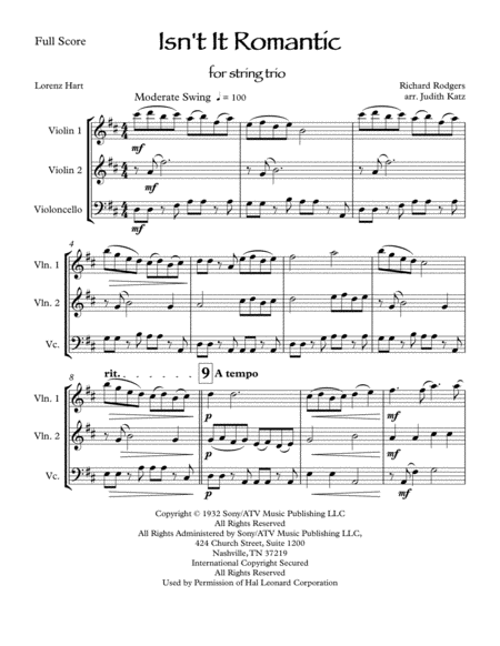 Isnt It Romantic For String Trio Page 2