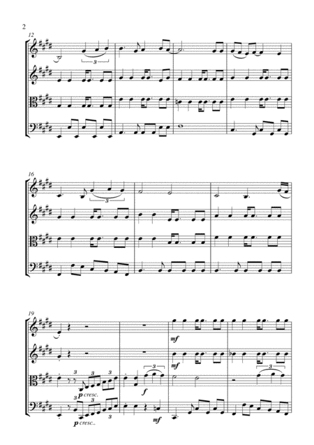 Isnt She Lovely String Quartet Score And Parts Page 2