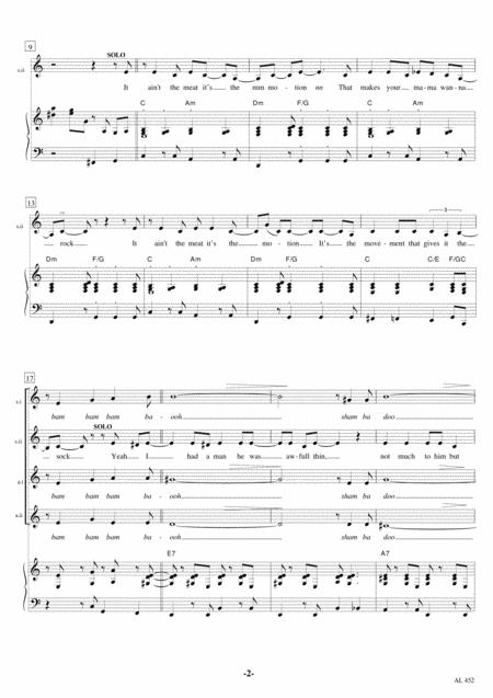 It Aint The Meat It The Motion Ssaa Piano Solo Page 2