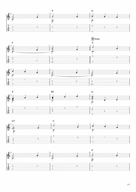 It Came Upon A Midnight Clear For Solo Fingerstyle Guitar Page 2