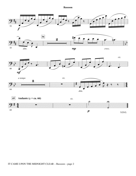 It Came Upon The Midnight Clear Bassoon Page 2