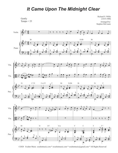 It Came Upon The Midnight Clear Duet For Violin And Viola Page 2