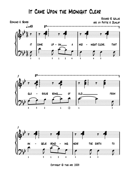 It Came Upon The Midnight Clear L H Melody Page 2