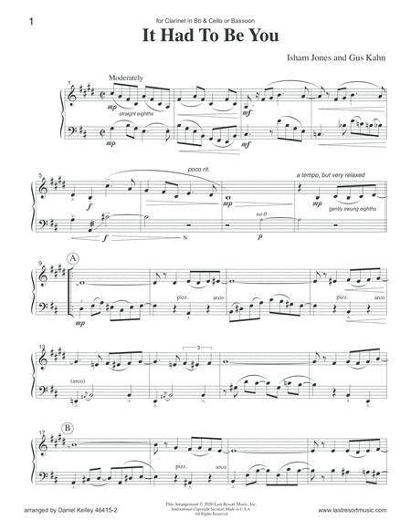 It Had To Be You For Clarinet Cello Or Bassoon Duet Music For Two Page 2