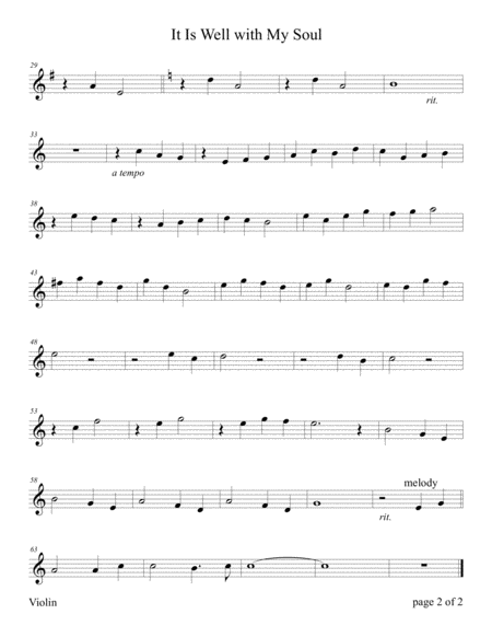 It Is Well For Violin And Cello Duet With Piano Accompaniment Page 2