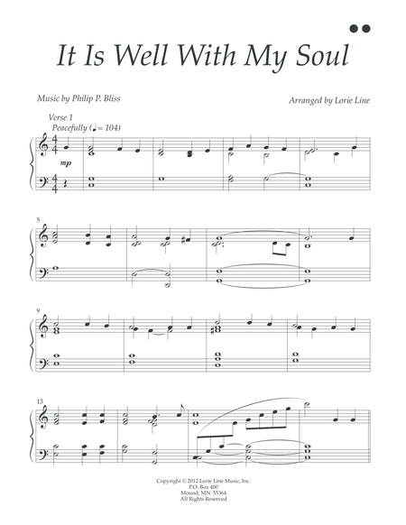 It Is Well With My Soul Easy Page 2