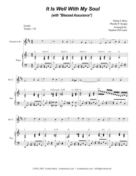 It Is Well With My Soul With Blessed Assurance For Bb Clarinet Solo And Piano Page 2