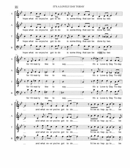 Its A Lovely Day Today Satb Parts Only Page 2