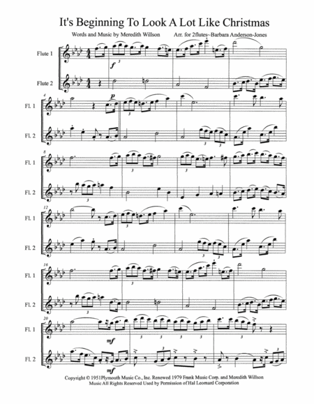 Its Beginning To Look Like Christmas Flute Duet Page 2